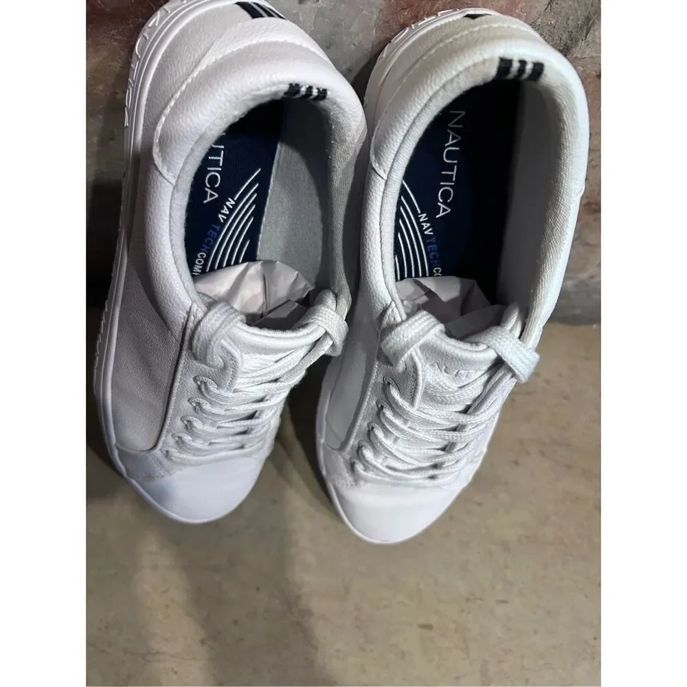 Nautica Aelisa White Fashion Lace Up Sneakers Women's Size 9